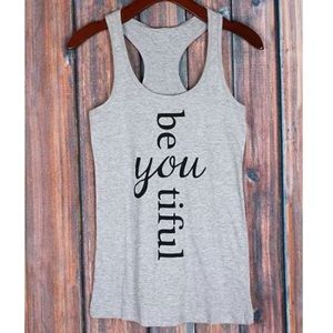 BeYOUtiful Grey Tank
